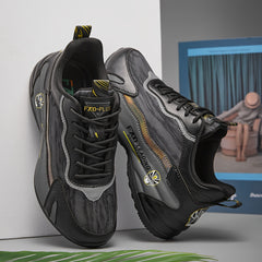 Chinese Style Block Running Shoes With Reflective Stripes
