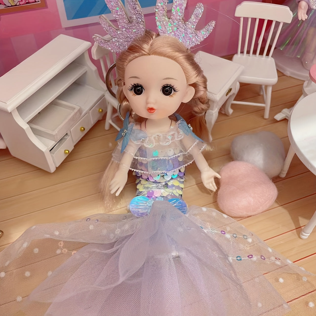 Mermaid Princess Doll Key Chain Pendant Ornament Birthday Christmas