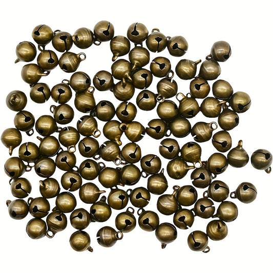 100pcs Mini Retro Bronze Small Bells For DIY Christmas Bracelet Necklace