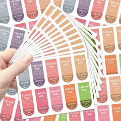 100pcs Rectangle Box Seal Sticker Business Packaging Sealing Stickers