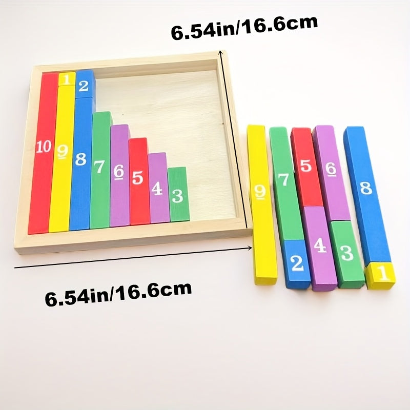 Colorful Wooden Math Learning Sticks Counting Aid