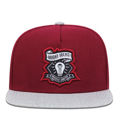 Embroidered English Hip Hop Flat Brimmed Hat