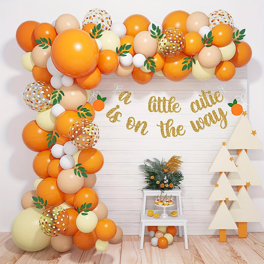 121pcs Orange Arch Balloon Set for Fruit Birthday Party
