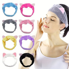 Cat Ears Headband Soft Hair Band Elastic Headdress Plush Hair Accessories