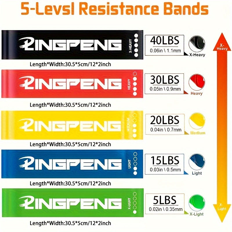 5pcs Yoga Resistance Bands Set for Strength Training