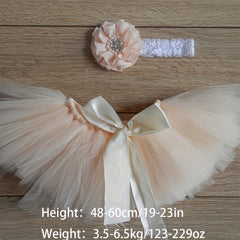 2pcs Baby Girl Tutu Skirt Set Photo Props Newborn Clothes Photography Outfit