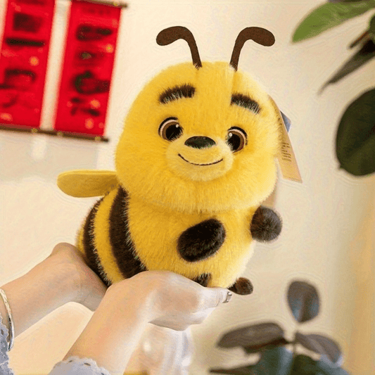 Bee Plush Toy Yellow Stuffed Animal Decoration Cozy Home Plush Toy