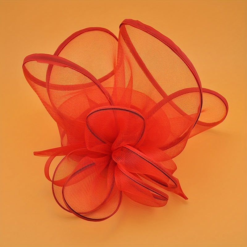 Vintage Mesh Flower Fascinator Clip Headpiece