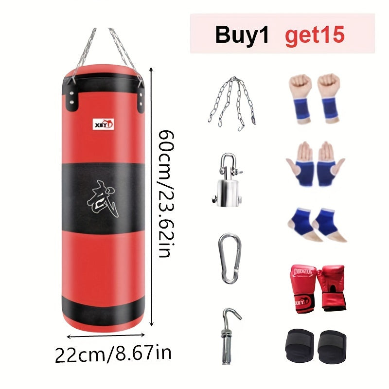 Canvas Boxing Punching Bag Sandbag Training Bag With Metal Chain Hook