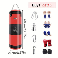 Canvas Boxing Punching Bag Sandbag Training Bag With Metal Chain Hook