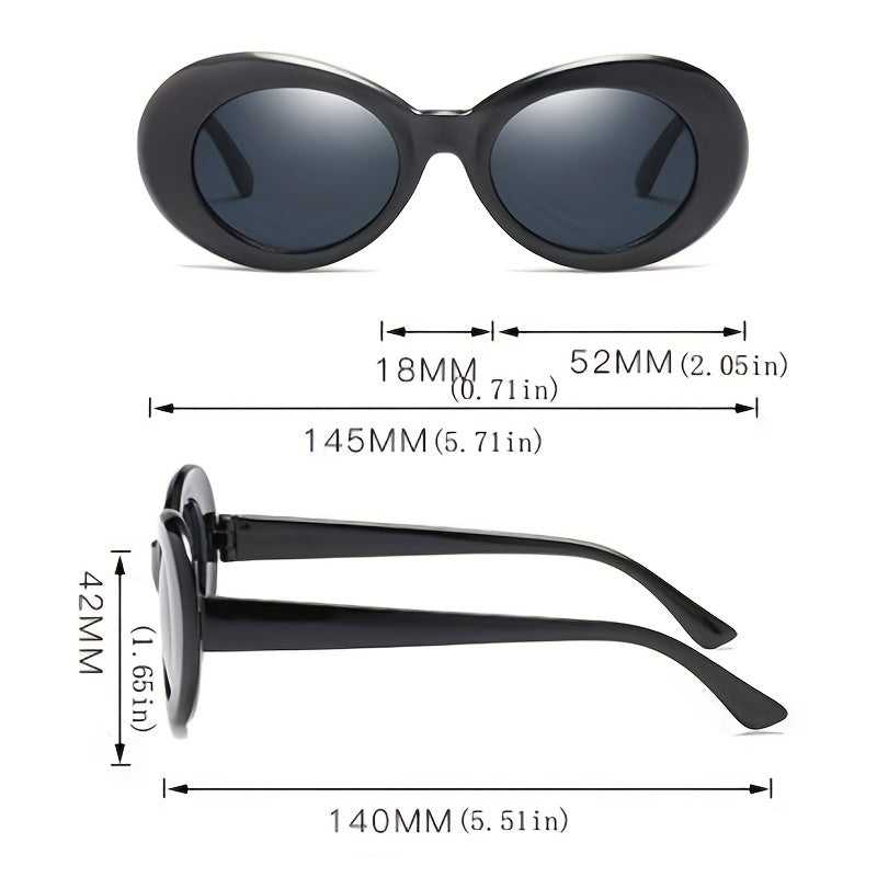 Round Frame Sunglasses Vintage Wrap Around Glasses UV Blocking
