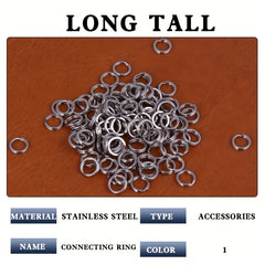 50pcs Stainless Steel Split Ring Lure Connector Fishing Tackle