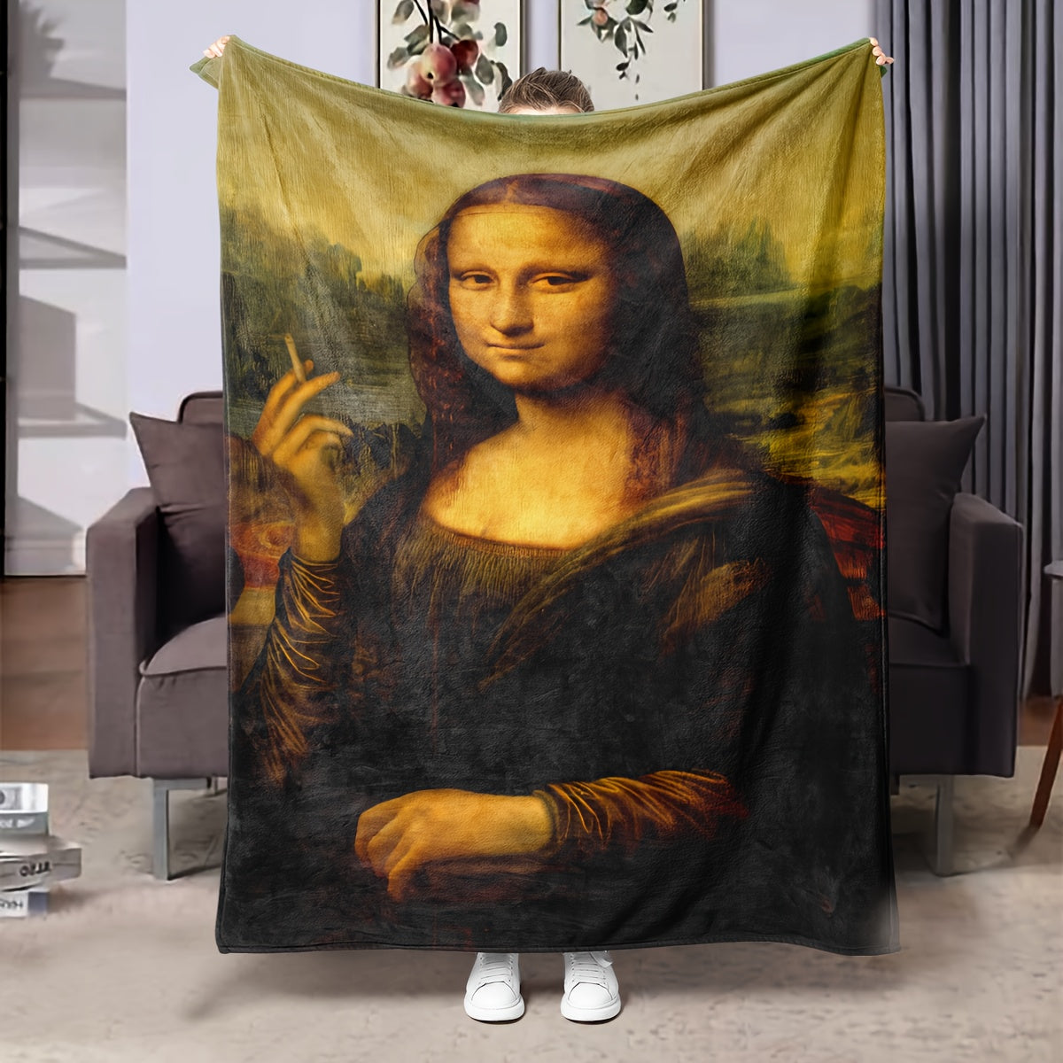 Creative Fun Painting Blanket Soft and Warm Throw Blanket