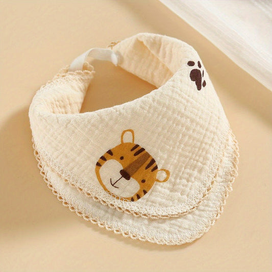 1 Pc Baby Bibs Cotton Square Rainbow Pacifying Towel Infant Face Towel