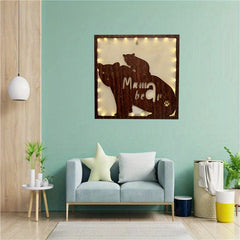 LED Creative Wooden Board Butterfly Series Hanging Light