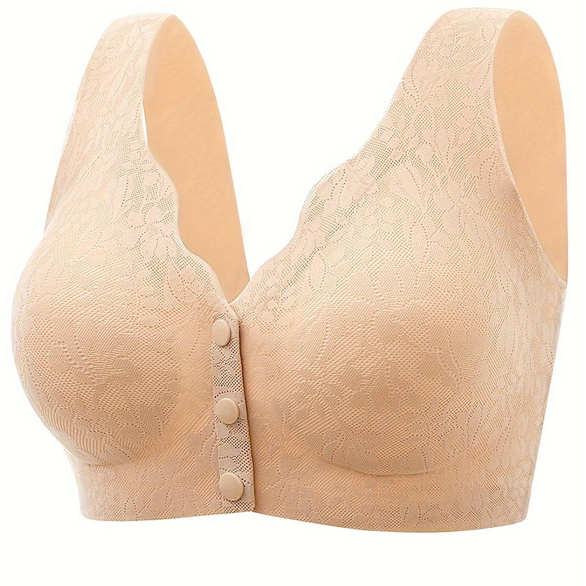 Lace Wireless Front Buckle Bra Soft & Breathable Women's Lingerie
