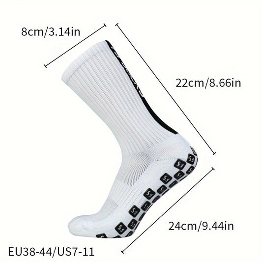 3 Pairs Men's Mid Calf Sport Socks Absorb Sweat Comfy Breathable Socks