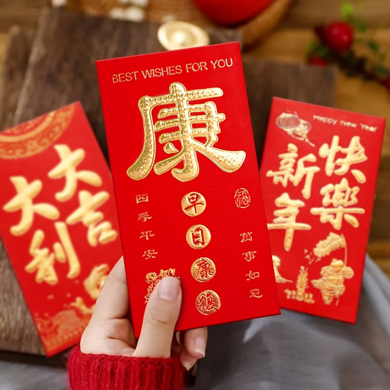 6 Chinese Red Packet Blessing Lucky Money Bag Creative Red Envelope