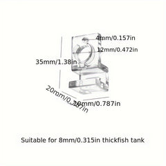 4pcs Acrylic Aquarium Cover Clip Transparent Support Bracket