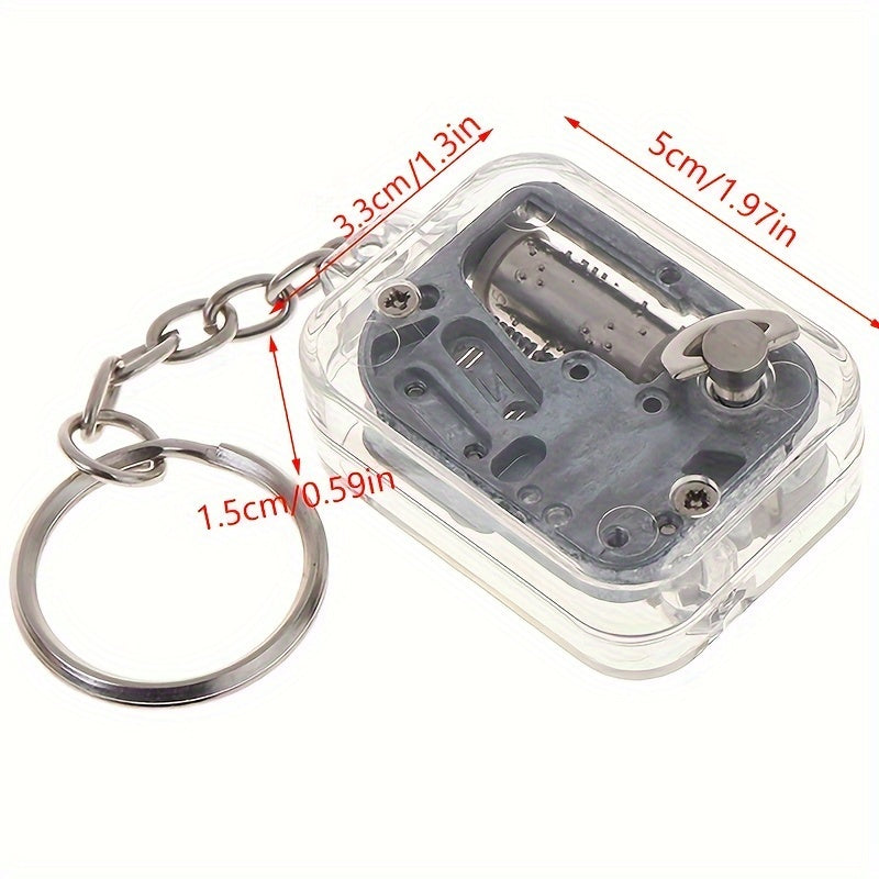 Music Box Keychain DIY Mechanical Metal Clockwork Gift