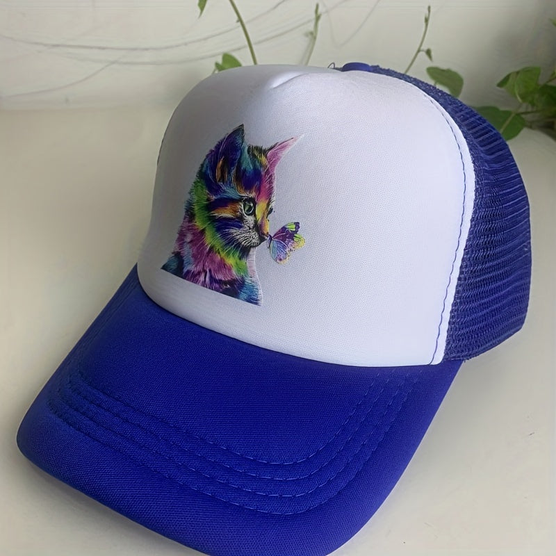Cat Element Baseball Cap Mesh Cap Sun Hat
