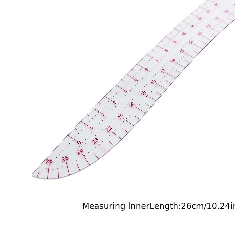 2pcs Soft Plastic Comma Curve Ruler Sewing Tool Quilting Thread Crochet Ruler