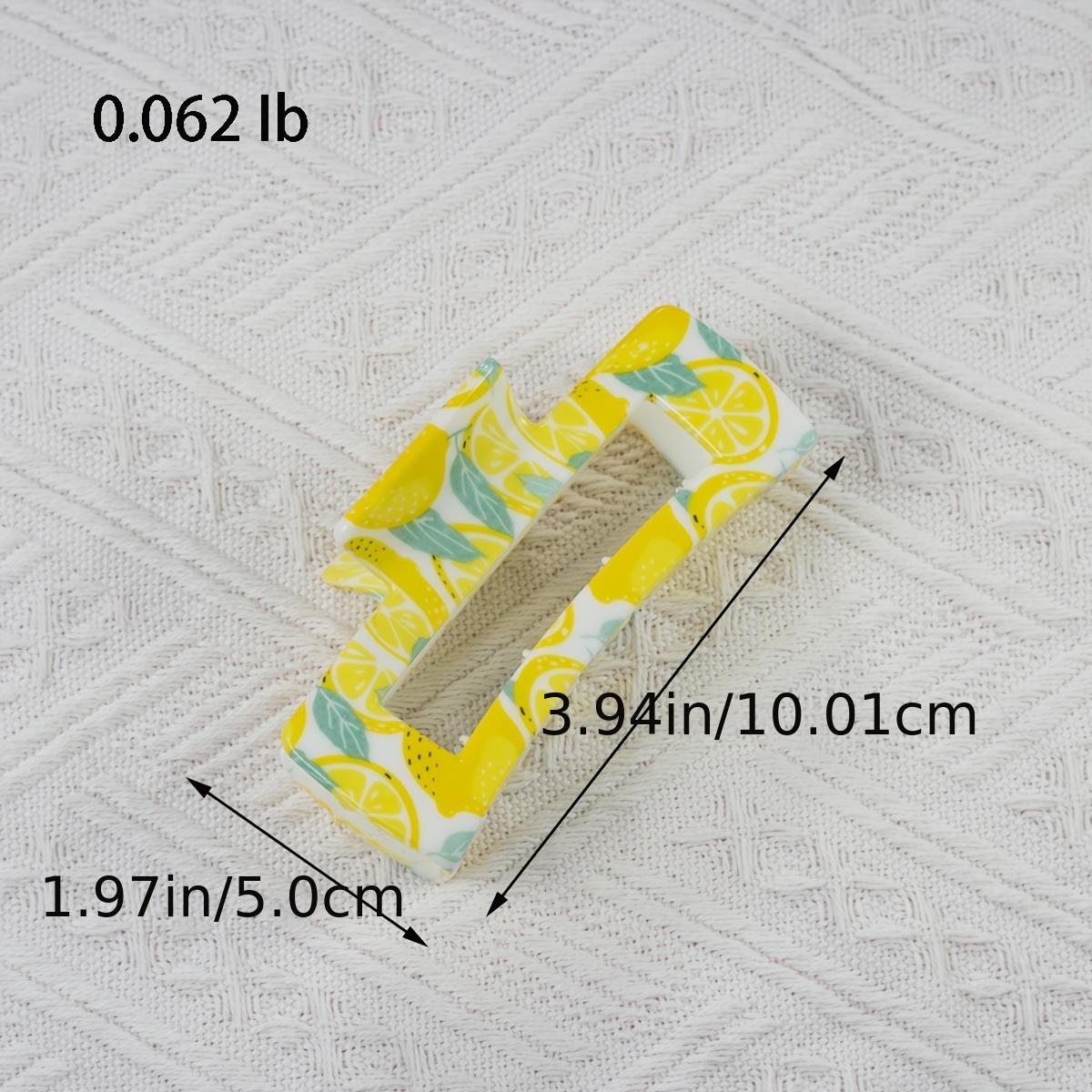 Square Lemon Fun Big Hair Clip Women's Hair Accessories