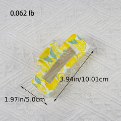 Square Lemon Fun Big Hair Clip Women's Hair Accessories