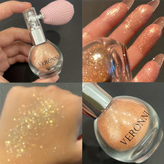 4 Colors Body Glitter Highlighter Powder Spray High Gloss Shimmer