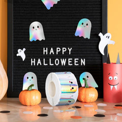 Halloween Boo Laser Holographic Sticker Roll