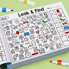 Kids Hidden Pattern Book - Dinosaur, Food, Snowflakes, Fruits