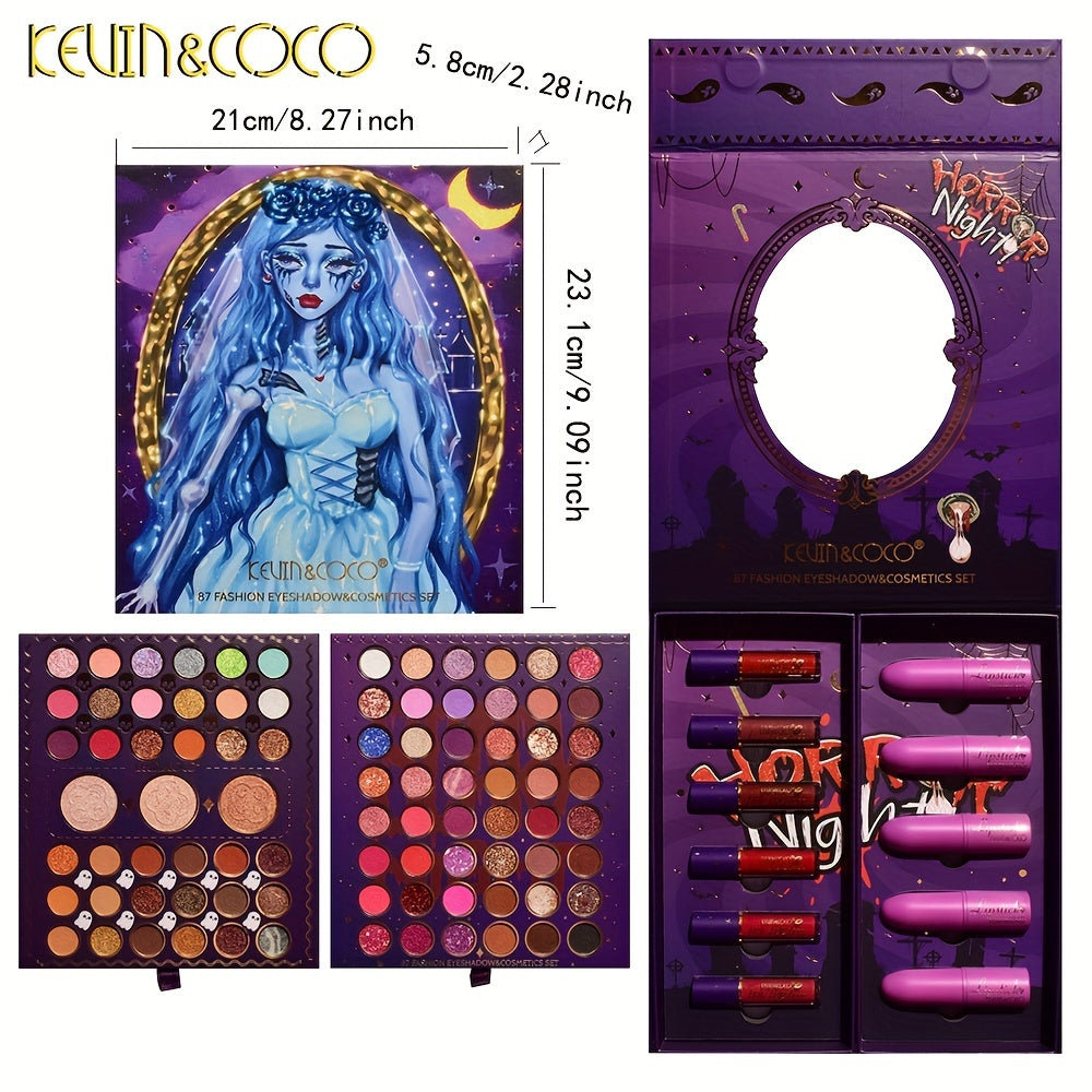 Halloween Eyeshadow & Lipstick Set - Skeleton Moonlight Bride