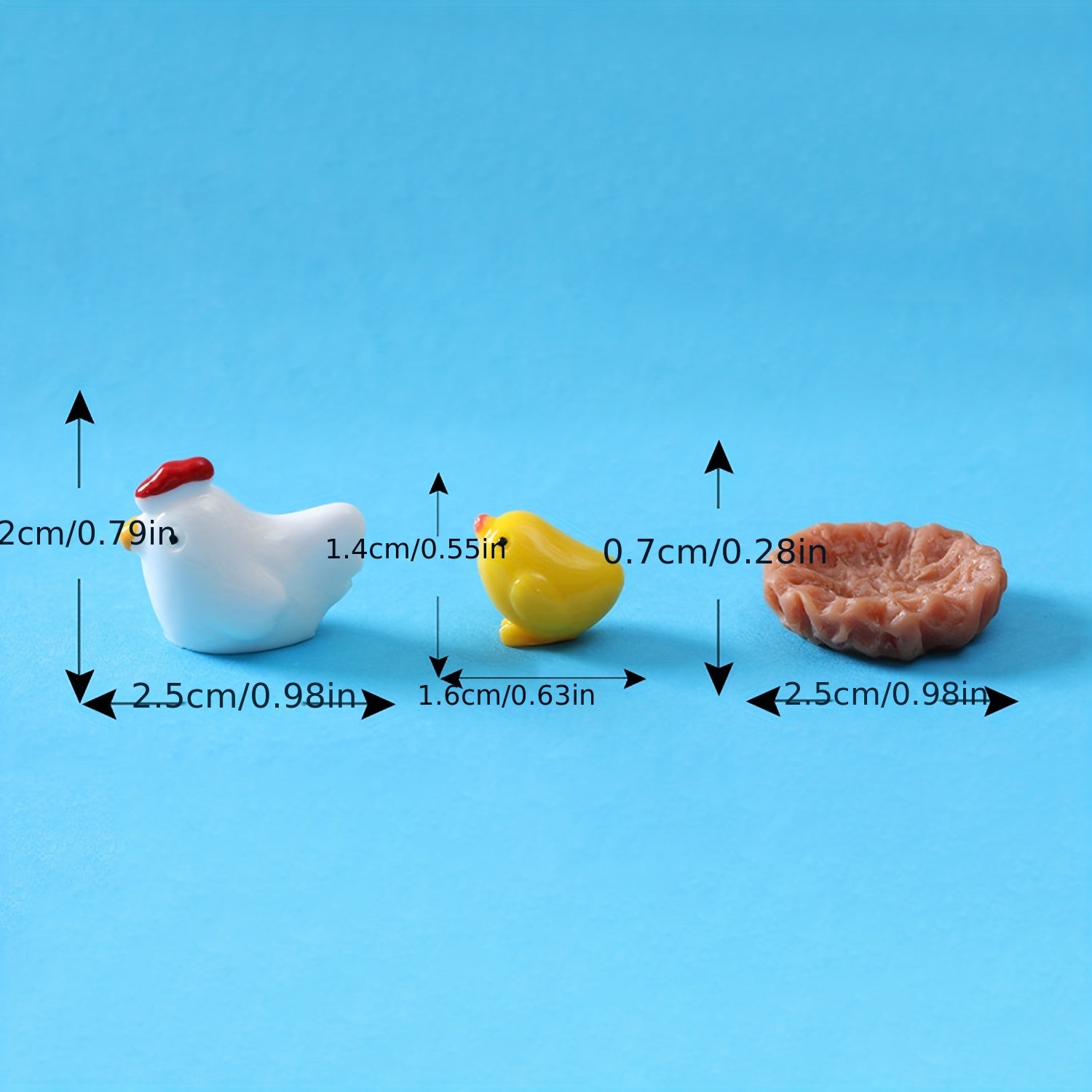 Resin Chicken Family Micro Landscape Decoration Ornaments
