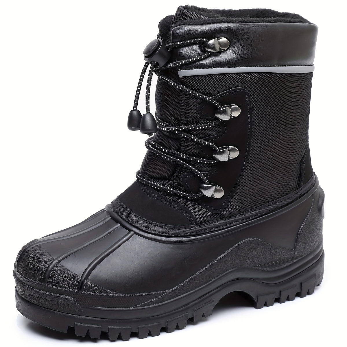 Boy's Snow Boots Fleece Lined Non slip Cozy Outdoor Hiking Shoes