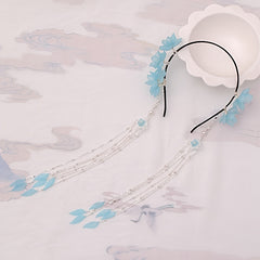 Vintage Chinese Style Hanfu Hairband with Flower Tassel