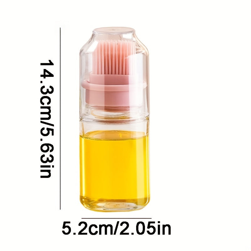 High Temp Silicone Brush w/ Bottle for Kitchen BBQ Pancakes