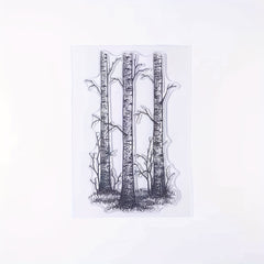 Tree Transparent Stamps for Holiday Card Making Decoration