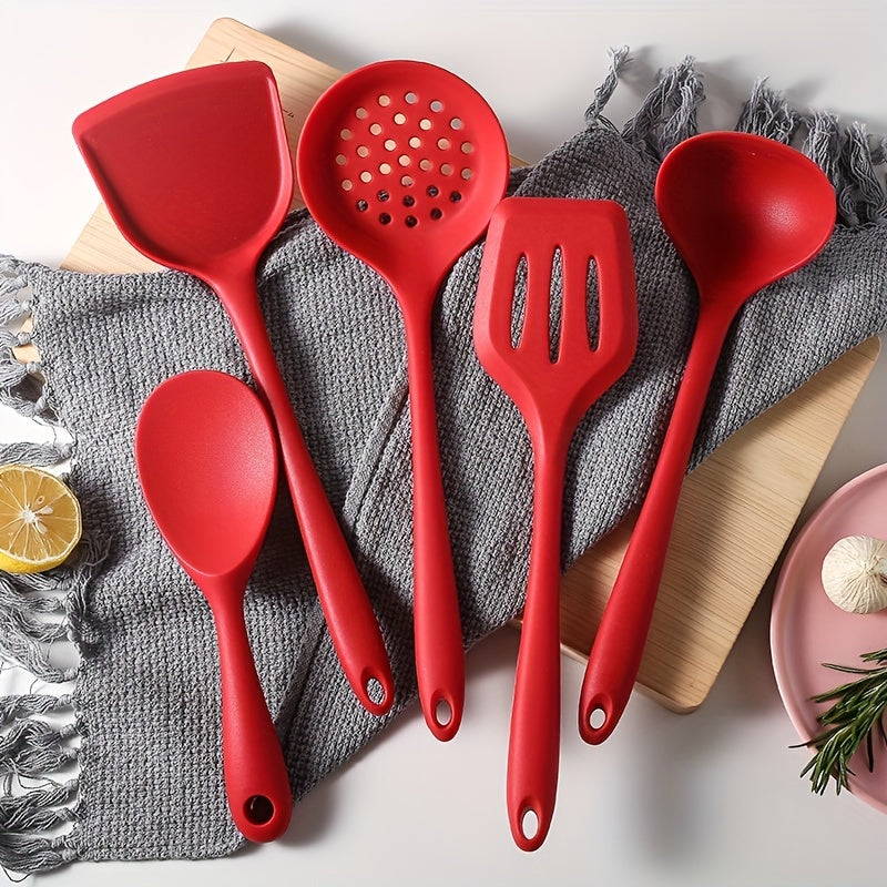 5pcs Silicone Kitchen Utensils Set - Essential Cooking Gadgets