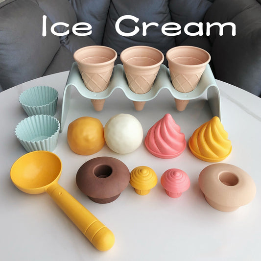 Nordic Style Beach Play House Beach Toys Ice Cream Sand Digging Tool
