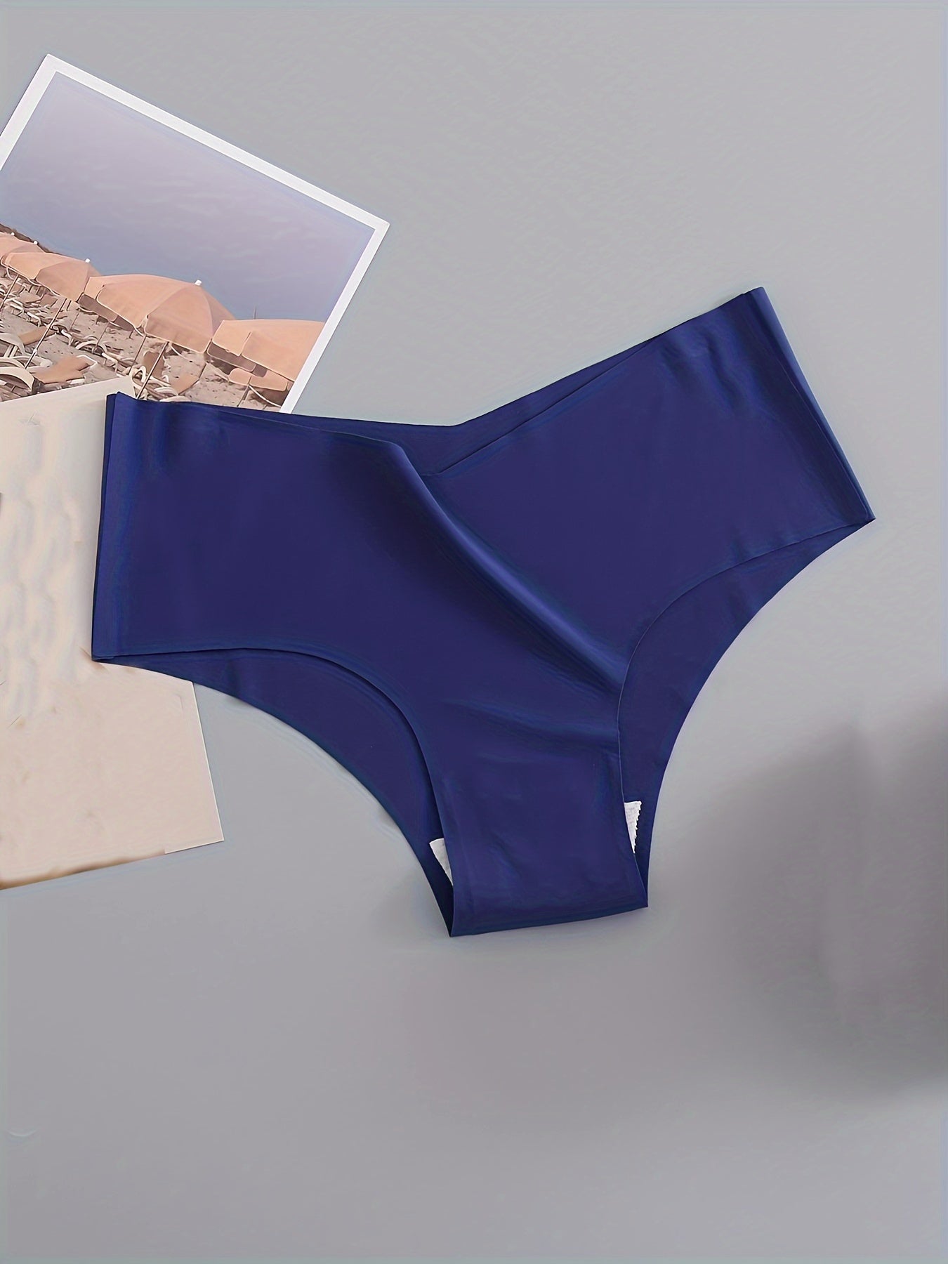 4 Pack Seamless Panties Sporty & Comfy Solid Brief Panties