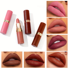 6pc Matte Velvet Lipstick Set in Pink Red Nude Shades