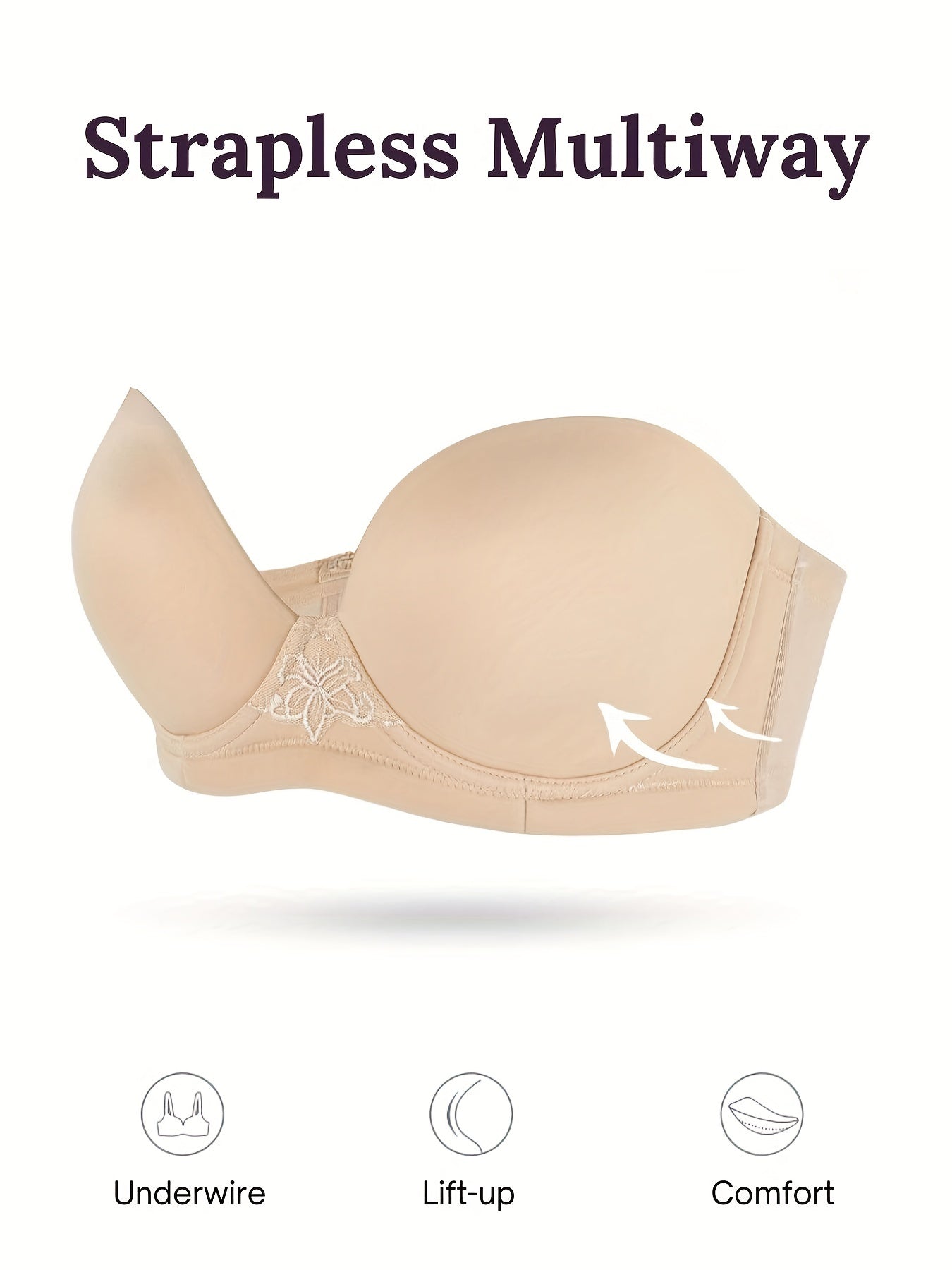 Strapless Bandeau Bra Comfy Everyday Women's Lingerie