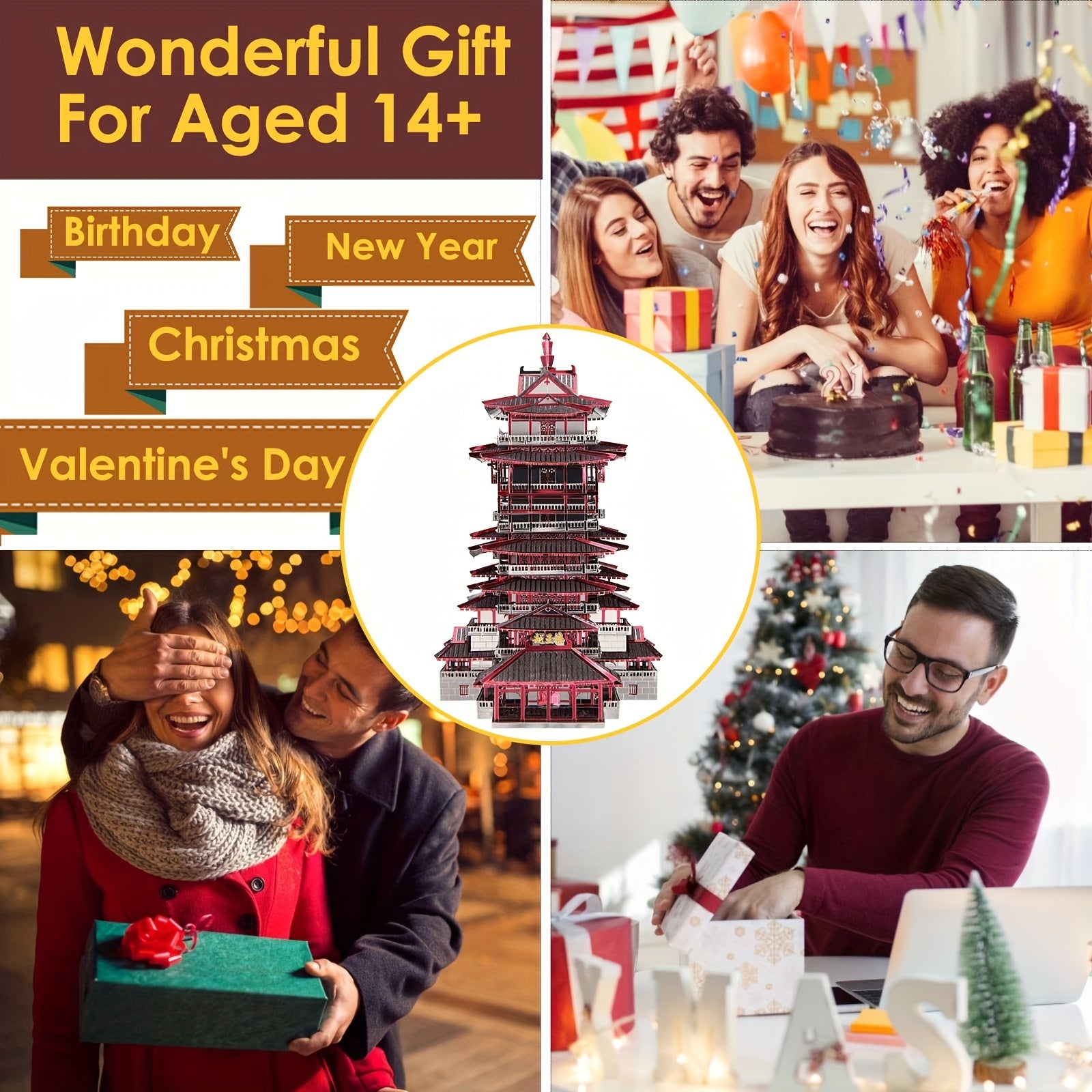 Piececool 3D Metal Puzzle Yuewang Tower Model Kit