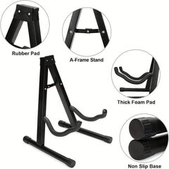 Foldable Guitar Stand - Portable & Durable, Space-Saving Holder