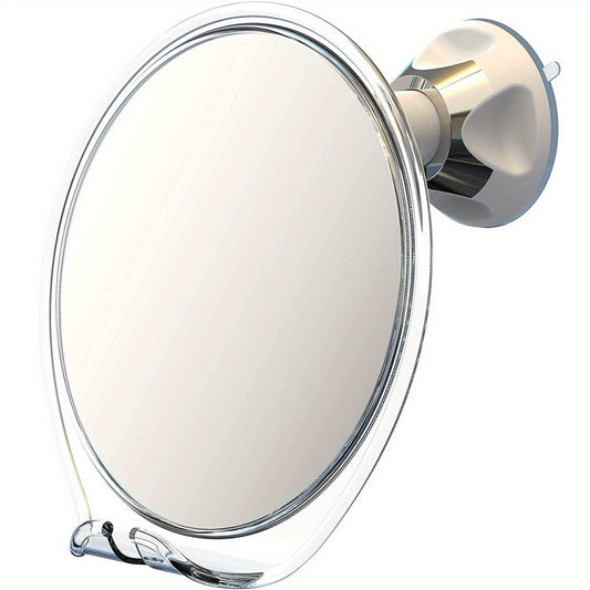 Fogless Shower Mirror with Razor Holder & Swivel Mirror