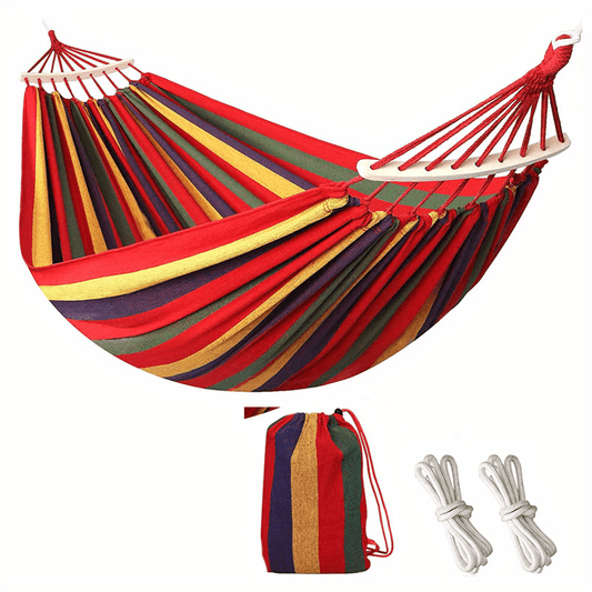 Camping Hammock with Tree Straps & Metal Ropes, 204 12KG Weight Capacity