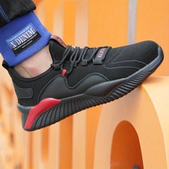 Men's Reflective Steel Toe Anti-skid Safety Work Shoes