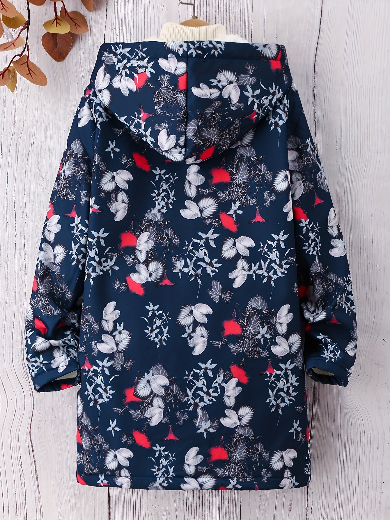 Girls Heavy Fleece Warm Hooded Winter Coat