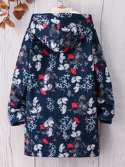 Girls Heavy Fleece Warm Hooded Winter Coat