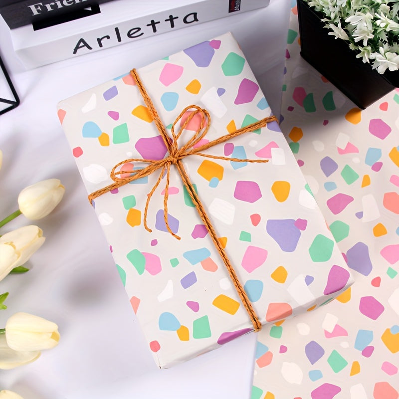 4pcs Love Rainbow Small Gravel Wrapping Paper Set